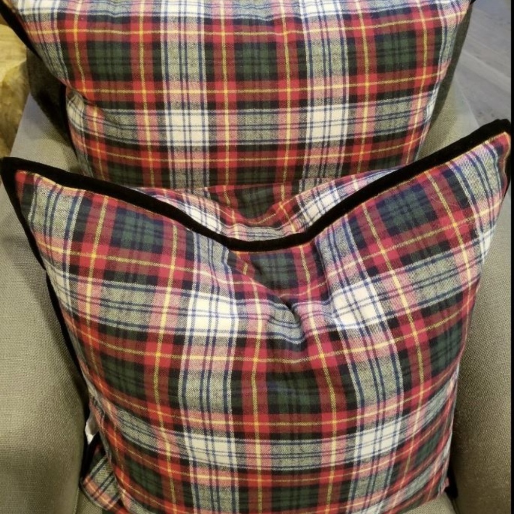 TWO RALPH LAUREN 20x20 TARTAN Plaid Pillows